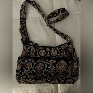 Vera Bradley Crossbody Bag - Black Pattern - Like New